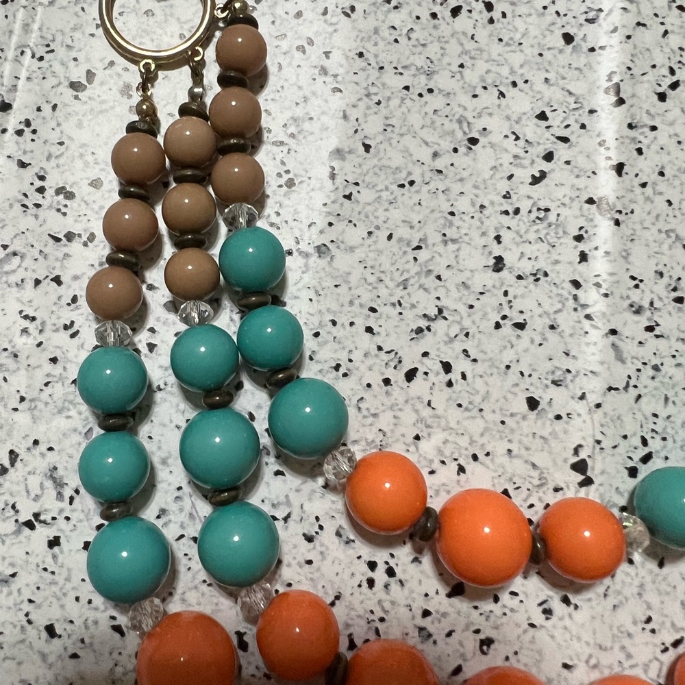 Beautiful Multicolor Multilayered Beaded Necklace - image 5